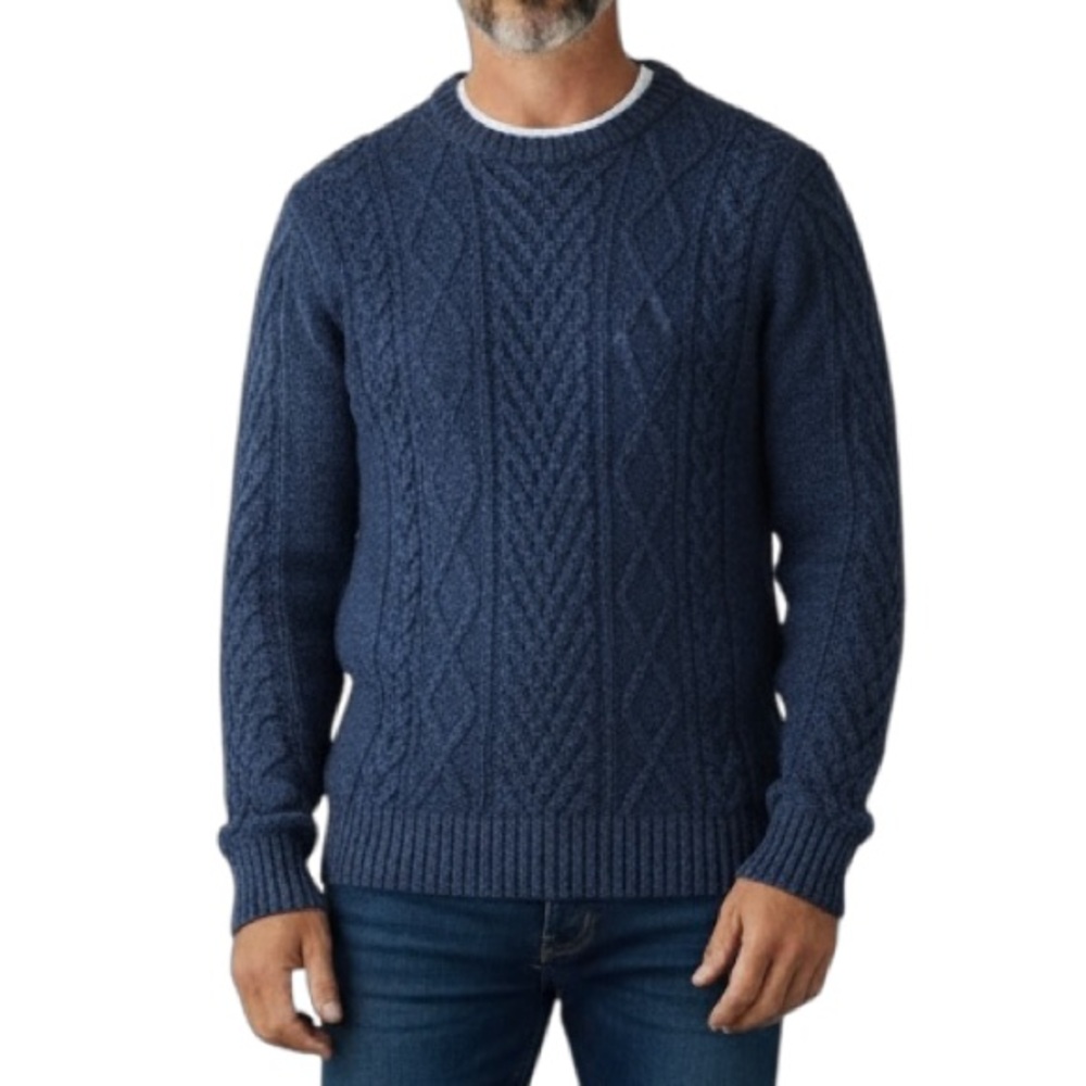 Banana Republic Italian Linen, Cable Knit Sweater Size Large New